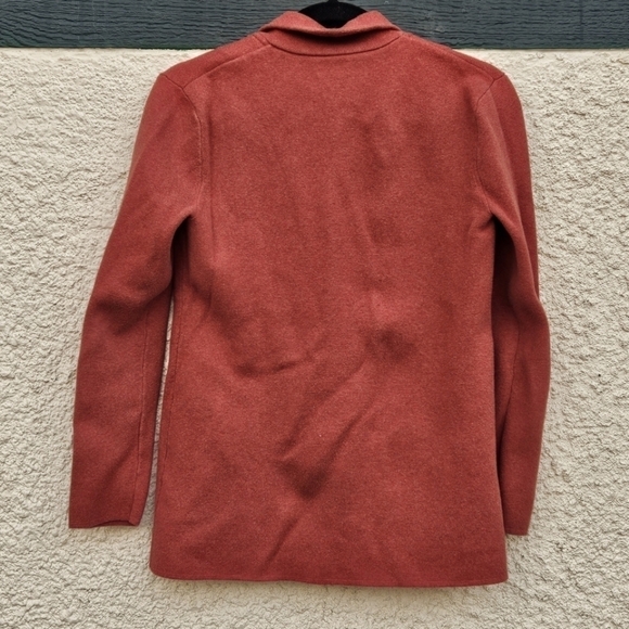 J. Crew sweater blazer red-orange heather SEE MEASUREMENTS - Picture 2 of 5